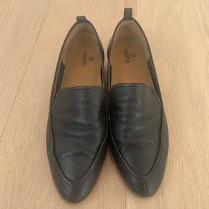 Susina Almond Toe Black Loafers